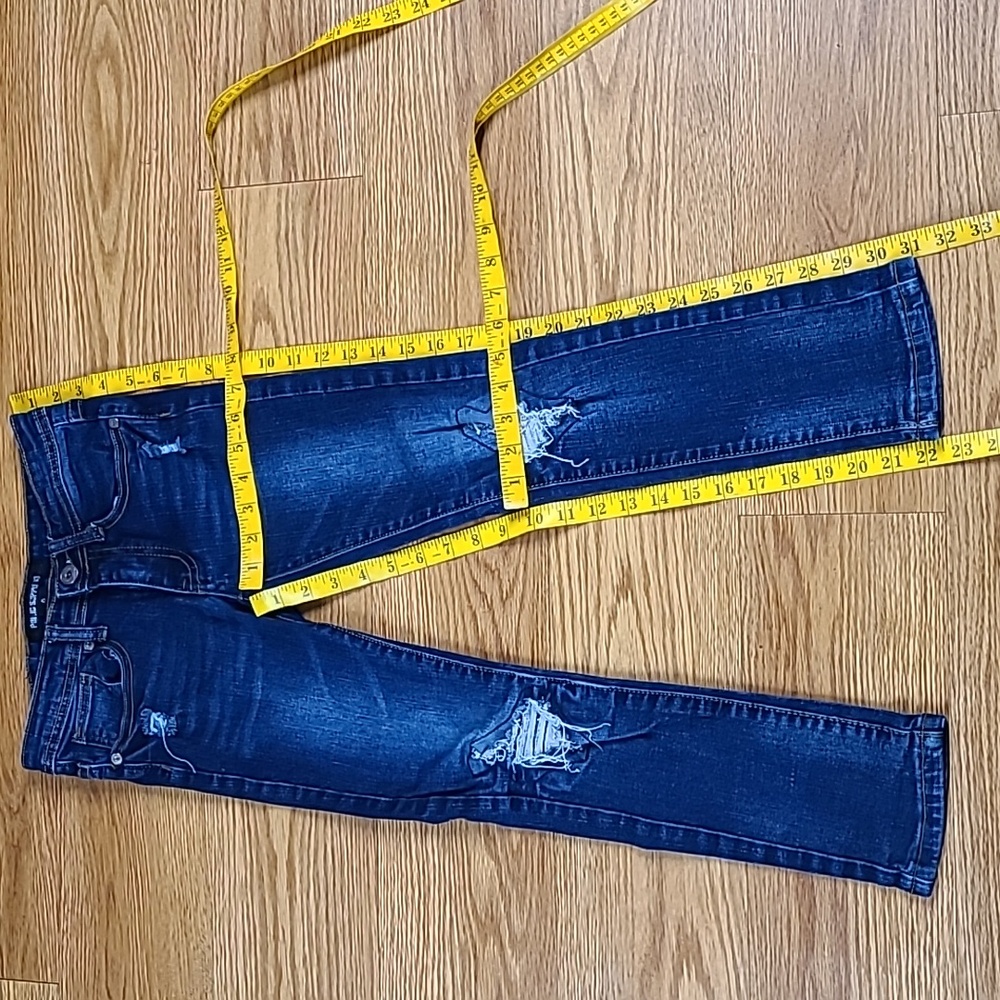 PUBLIC SUPPLY CO. GIRLS KIDS SIZE 8 SKINNY DISTRESSED PRE-OWNED BLUE JEANS